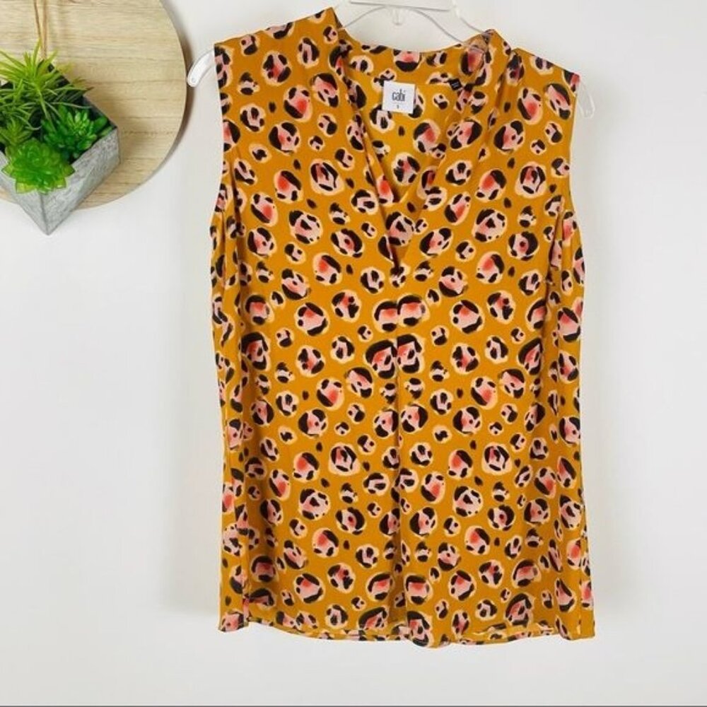 Cabi Prowl Leopard Print Blouse #3792 Small